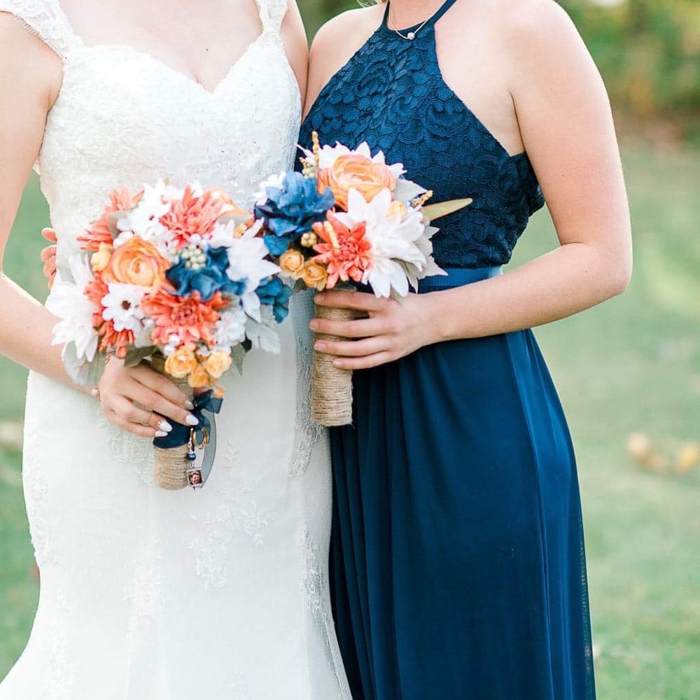 Blue bridesmaids dress